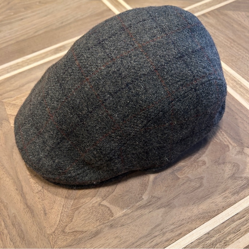Crown Cap Signature Men’s Brown Plaid Wool Blend Cap – XL